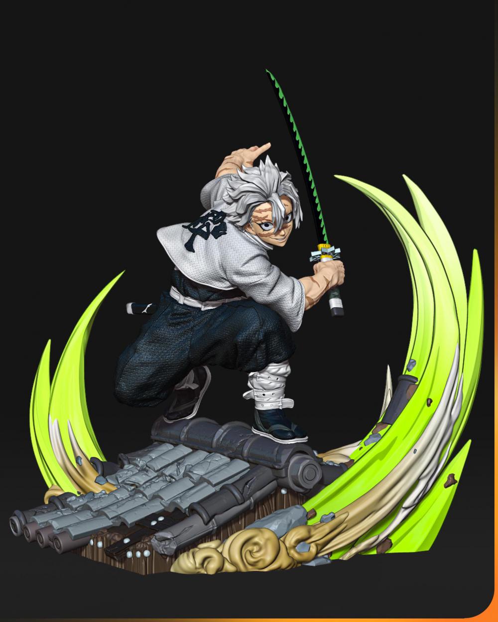 《鬼滅之刃》不死川實彌3D打印模型