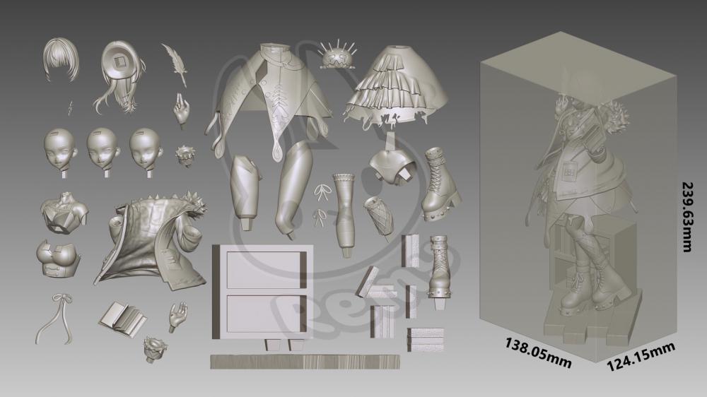 詩織·諾薇拉 虛擬主播3D打印模型
