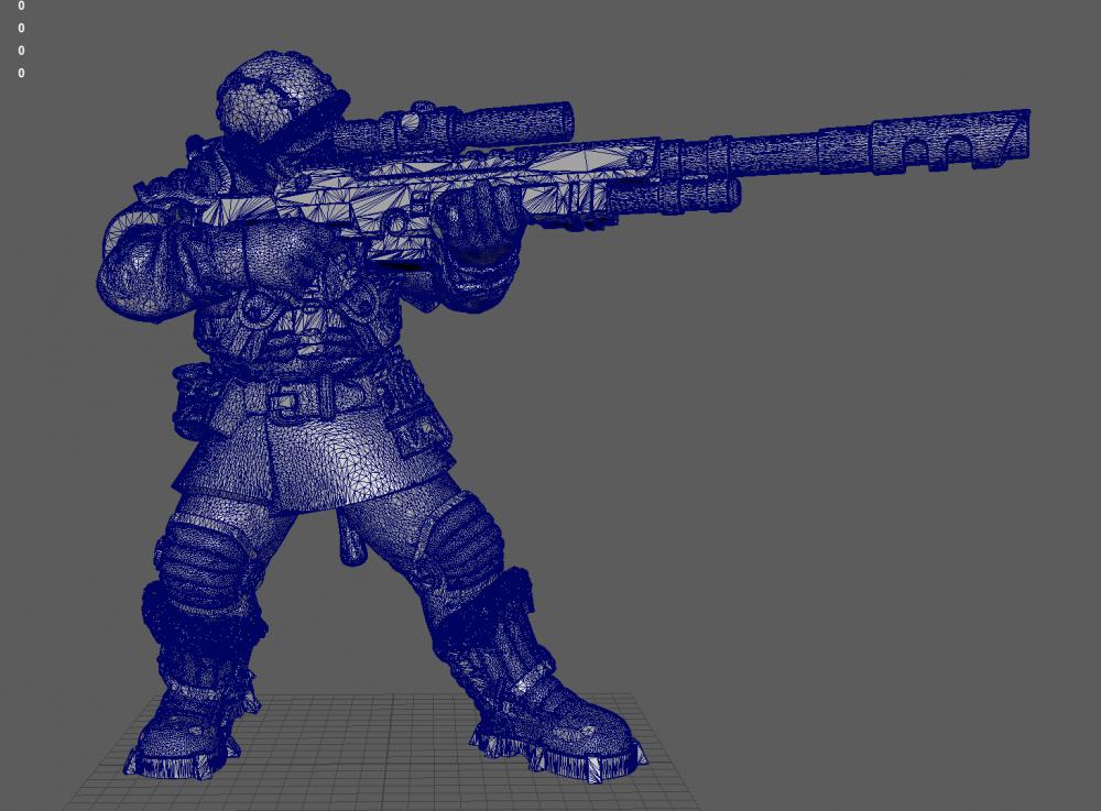 狙擊手3D打印模型