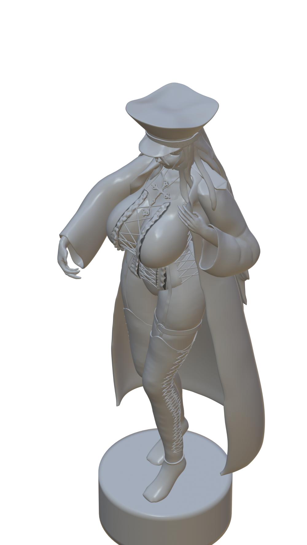 學(xué)習(xí)建模一個(gè)女性33D打印模型