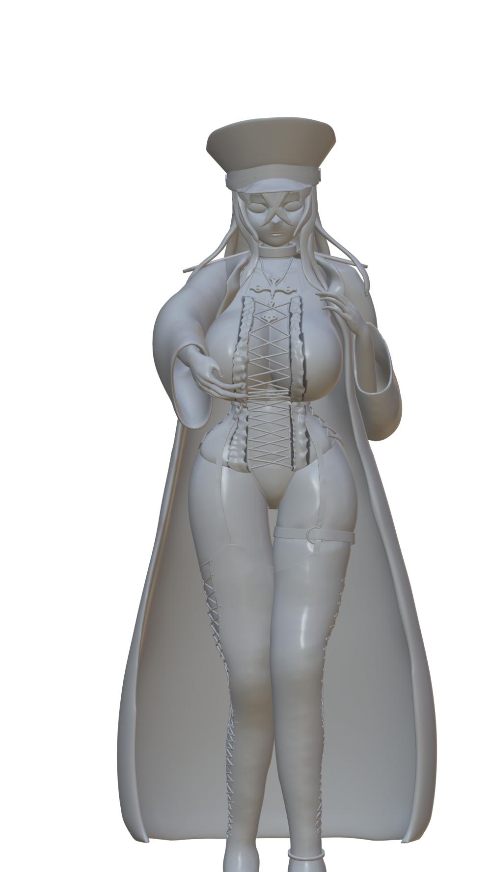 學(xué)習(xí)建模一個(gè)女性33D打印模型