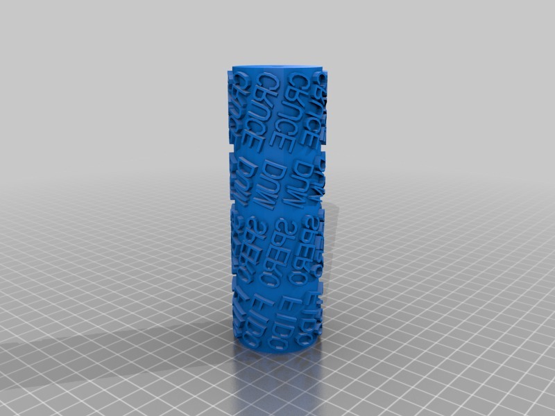 文字滾刷3D打印模型