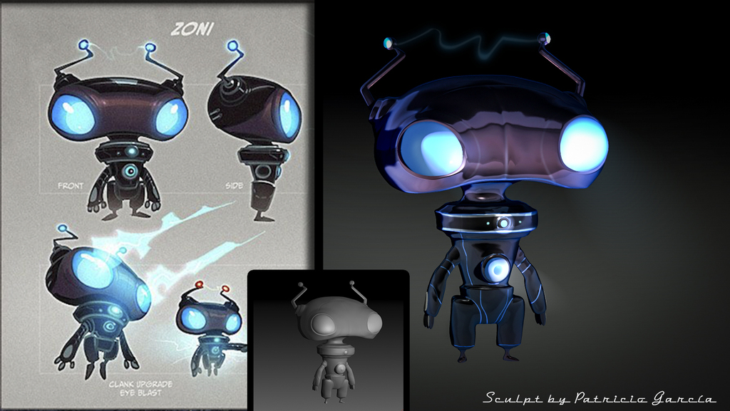 可愛(ài)的機(jī)器人3D打印模型