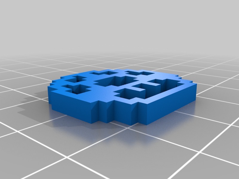 8 Bit 馬里奧蘑菇3D打印模型