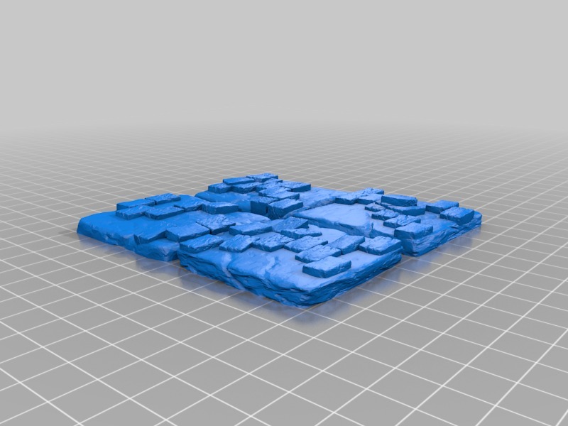 散落的石磚3D打印模型