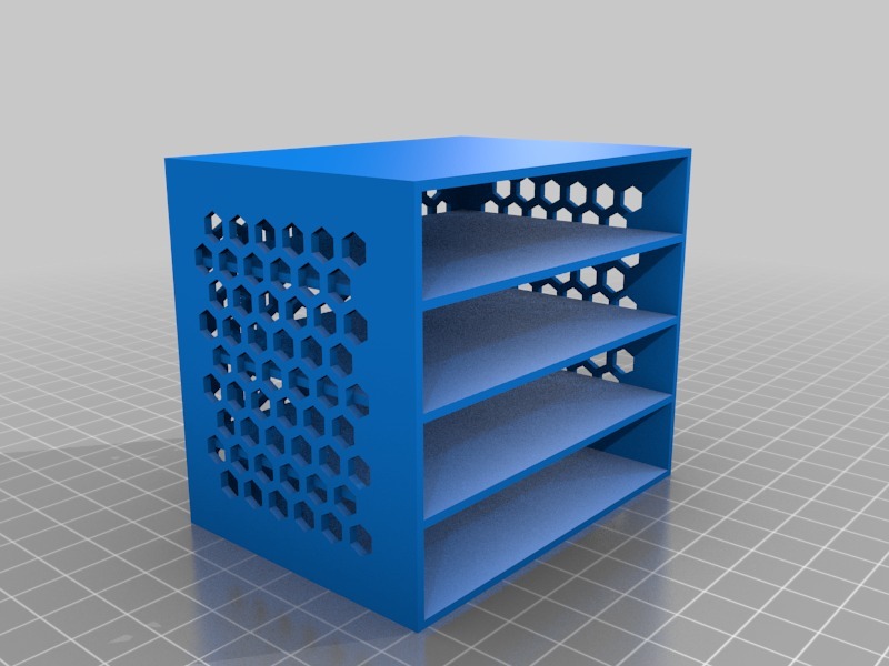 4層抽屜盒3D打印模型